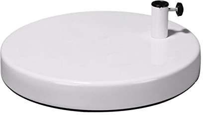 perfk Base Rotonda in Metallo per Lampada da Tavolo, Base per Lampada da scrivania Fai-da-Te per Accessori per lampade a Braccio oscillante, Bianco