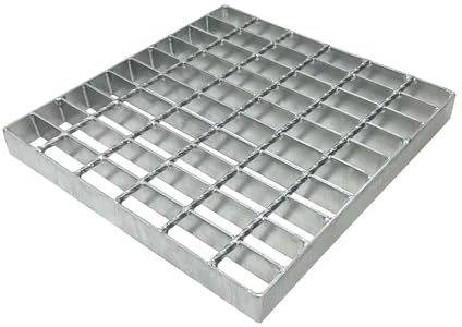 Natotela 12in Galvanized Steel Drain Grate-Durable Heavy Duty Metal Catch Basin Grate for 12 Concrete Catch Basin,Outdoor Drainage Grates for Garage,Sewer,Dowmspout,Driveway,Yard(11.6x12 in)