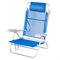 AKTIVE Klappbarer Strandstuhl, 8 Positionen, Blau, 48 x 49 x 82 cm, Inklusive gepolstertem Kissen, Tragegriffe, Belastbar bis 110 kg, Stühle mit verstellbarer Rückenlehne, Mehrere Positionen (62668)