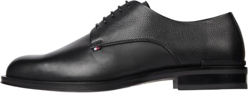 Tommy Hilfiger Herren Derby Schuhe Core aus Leder, Schwarz (Black), 44