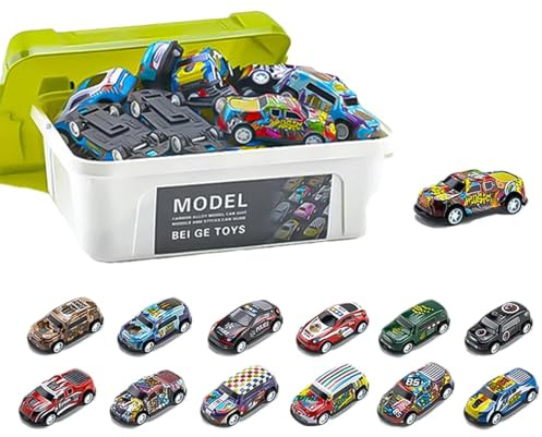 Coche de carreras de tracción trasera, Coche de tracción trasera para niños | Kit de juguete de coche de aleación para tirar hacia atrás | Coche de juguete con carcasa de aleación para exteriores