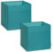 Storanda | 2er Set Aufbewahrungsbox Regal | Faltbare & Extra Stabile Kallax Boxen Aufbewahrung | Aufbewahrungskorb Regalbox für Würfelregal | Ideal für Zuhause & Kinderzimmer | 33x33x33 cm | Petrol