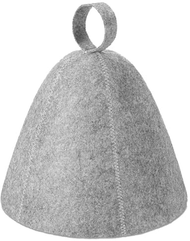 TPZORJX 1Pcs Gorro de Sauna,Sombrero de Fieltro para Sauna Gris Gorro de Ducha,gorro de sauna de fieltro, para hombre y mujer, accesorio para sauna, gorro de ducha de fieltro absorbente