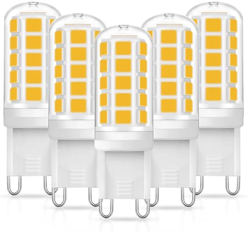 Lámpara G9 Blanco Cálido 3000K, Bombillas LED G9, 3W Equivalente a 30W-40W