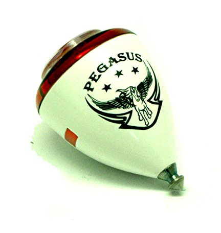 Trompos Space Pegasus - Peonza con diseño de pegaso, modelo de punta fija, 3 colores disponibles