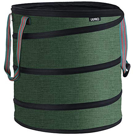 URPRO 80 Litres Ultra Tough Garden bag, 600D Oxford Fabric with Steel Wire, 45 CM Dia. x 50 CM Height, Heavy Duty Ideal for Yard Waste,Gardening, Storage, Camping, Outdoor Harvest activities
