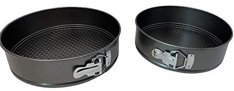 Vetrineinrete® Set 2 teglie rotondo con cerniera apribile antiaderente da forno e frigo diverse dimensioni 24 25cm ruoto tortiera per cheescake G89