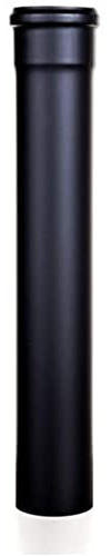 Tubo scarico pellet NERO Lineare Diametro 80 mm CM 25 50 100 NERO per canna fumaria (D 80mm H 500)