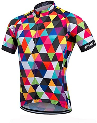 Maglia da Ciclismo da Uomo a Maniche Corte per Estate, Abbigliamento da Corsa su Strada e Mountain Bike, L