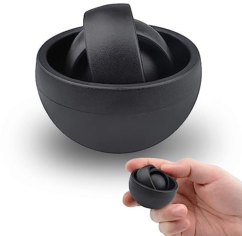 Steemjoey Fidget Toy, Infinite Flip Fun Sensory Fidget Toy Hand Fidget Toy, 3D Ball Toy Fidget, Soulageant l'anxiété du Bout des Doigts, Jouets pour TDAH Autistes, Enfants Adultes - Noir