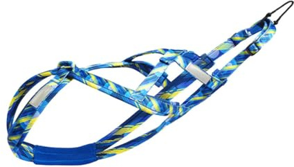 Colcolo Harnais Husky pour Course à Pied, entraînement pour Chiens de Taille Moyenne et Grande, Skijoring, Harnais de Traction Professionnel pour Chiens, Bleu M