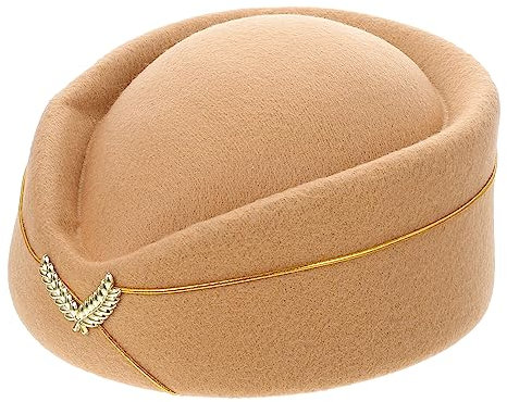 Toyvian 2st Stewardess Baskenmütze Rote Fascinatoren Für Frauen Baskenmütze Damen Schwarze Klamotten Flugbegleiter Hut Modisches Accessoire Pilotenmütze Cosplay Damen Hut Wolle