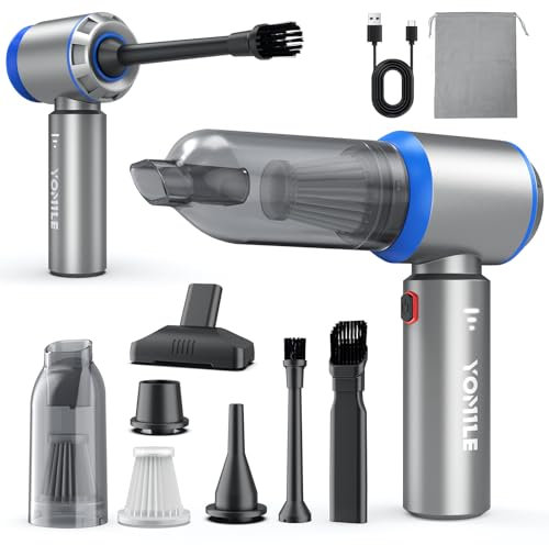 Handheld Vacuum Cleaner Cordless, 22000Pa Powerful Car Mini Vacuum Cleaner, 9000mAh Rechargeable Battery, Portable Lightweight Car Hoover, Air Duster Air Blower for Car, Office and Home Deep Cleaning