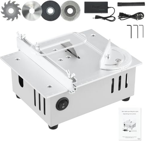 Mini sierra de mesa, cortador eléctrico multifuncional, sierra de banco para pasatiempos, máquina de corte de carpintería hecha a mano, sierra de escritorio pequeña para bricolaje, modelo de