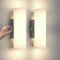 Applique Murale Interieur LED 12W, Acrylique Moderne Lampe Murale, Décoration avec Interrupteur (non gradateur) Pour l'éclairage de la chambre à coucher du salon Blanc Chaud 2 Pack
