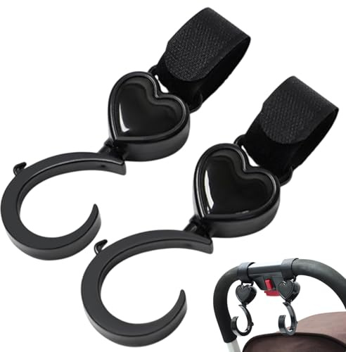 Gancho para bolsa de cochecito, 2 clips de almacenamiento resistentes para cochecito, prácticos accesorios para cochecito, bolsas de pañales, clip de almacenamiento resistente para cochecito, ganchos