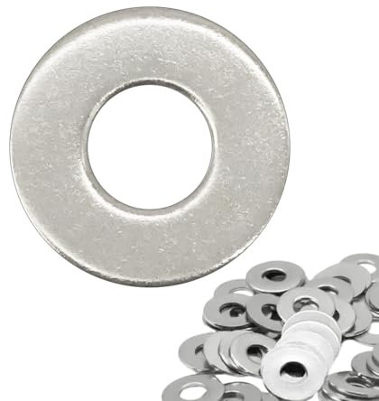 Flewdart arandelas metalicas M8 60pcs, 304 arandela plana de acero inoxidable M8 x 20mm, arandela inox metal para tuercas y tornillos