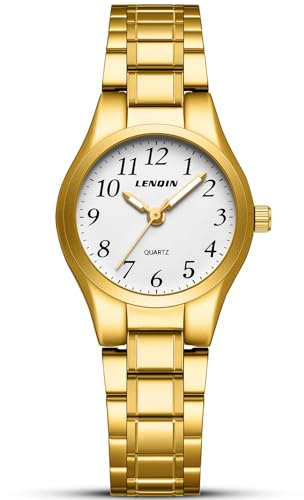 LN LENQIN Ladies Watches Stainless Steel Watches for Women Waterproof Womens Watch Classic Analog Quartz Women's Wrist Watch