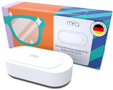 mfa® | Appareil de nettoyage par ultrasons pour lunettes de vue, bijoux en argent (bain d'argent) | Bac à ultrason pour verres, bijouterie | Nettoyeur ultrasonique pour lunette | Ultrasonic Cleaner