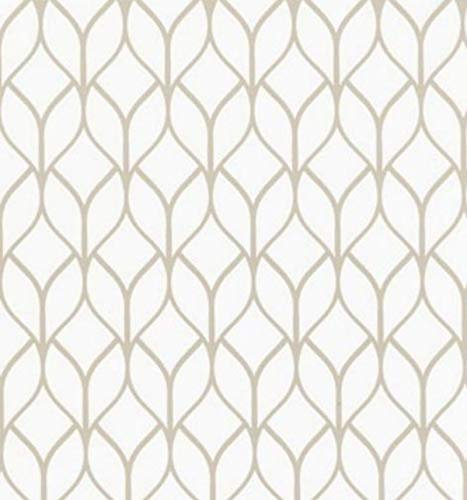 AS4HOME Klebefolie - Möbelfolie Hanna Ornamente weiß Dekorfolie 45 cm x 200 cm Selbstklebefolie
