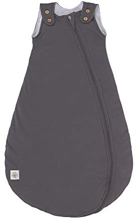 LÄSSIG Sac de couchage toutes saisons pour bébé sans manches unisexe, taille 50/56, 0-2 mois, Garden Explorer anthracite