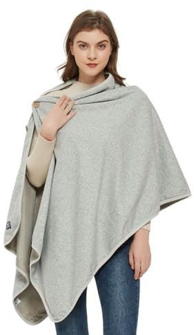 Radia Smart® EMF Écharpe Boucle, Protection Contre Les radiations, vêtements en Coton, Couverture Grise, 71 x 182 cm