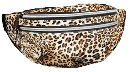 PAPSTAR WOOOOZY Leopardenlook 80er-Jahre Bauchtasche, Reißverschluss, Einheitsgröße, Polyester