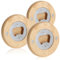 com-four® 3X Abrebotellas de Acero Inoxidable con un práctico Mango de Madera Natural: Abridor de Botellas con un diseño Sencillo (03 Piezas - Madera. Acero Inoxidable. Alrededor)