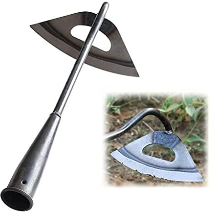 Mnsun Pioche de jardin en acier inoxydable avec long manche - Pour le jardinage - Pour desserrer les outils de sol, râteau de jardin, pioche de jardin, pioche pour potager de jardin, outils de