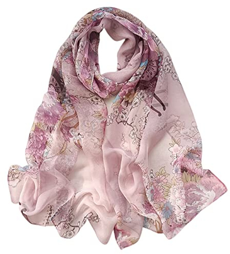 FAIRYGATE Womens Scarves Chiffon Scarf for Women Ladies Scarves Lightweight Soft Shawl Wrap Fashion Scarves for Women UK 30A44