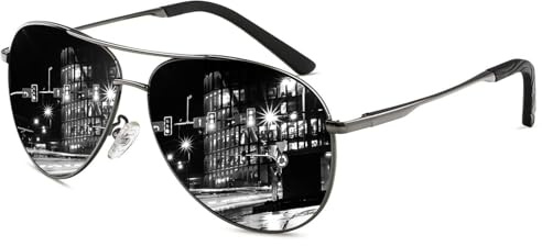 HENGOSEN Polarised Sunglasses Men Women Classic Unisex Sun glasses Metal Frame UV400 Protection for Fishing Driving Golf
