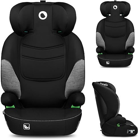LIONELO LARS i-Size Kinderautositz 100–150 cm, Gruppe 2 3, Seitenschutz 10 Grad, Kopfstützenverstellung, bequeme Armlehnen, abnehmbare Rückenlehne