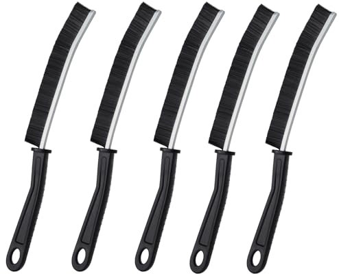 YAGE Cepillo de limpieza de grietas, cepillo de limpieza de ranuras para azulejos de baño, herramienta de limpieza de mano con mango largo, ranura para cocina en el hogar, ventana, puerta,pista,cerdas