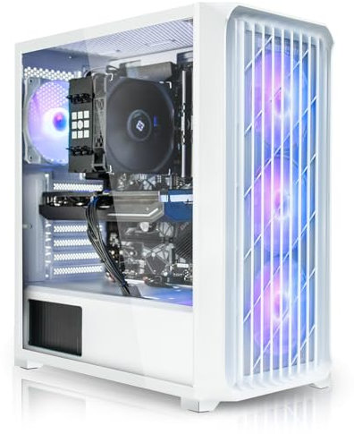 SYSTEMTREFF Gaming PC weiß AMD Ryzen 9 5900X 12x4.8GHz | Nvidia RTX 4070 12GB DX12 | 1TB M.2 NVMe | 32GB DDR4 RAM | WLAN Desktop Computer Rechner für Gamer, Zocker & Streamer