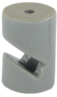 Sujetacables de porcelana blanca en V, 30x20mm, F-BRIGHT; ideal para organizar cables y mantener el orden en espacios de trabajo.