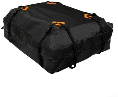 Besttoolifes Sac de toit de voiture – Capacité 425 L – Coffre de toit étanche pour voitures avec/sans barres de toit avec 6 sangles robustes, tapis antidérapant et sac de rangement pour voitures, SUV,