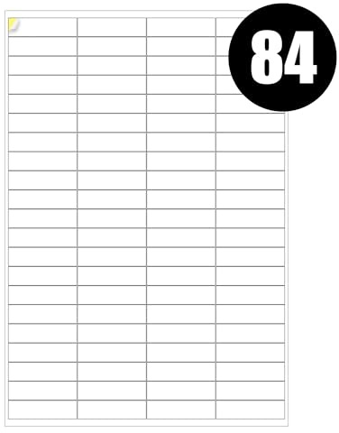84 Address Labels Per A4 Sheet, 25 Sheets 2000 Addresss Label, Self Adhesive Mailing Printer Shipping Label for Inkjet and Laser Printers, Printable Sticky Sheet Sticker [JAM Free]