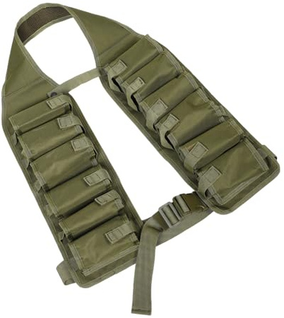 Milisten Ceinture Plusieurs Poches Pratiques Porte-bière Boucle Ajustable en Toile Verte pour Camping et Voyage en Plein Air