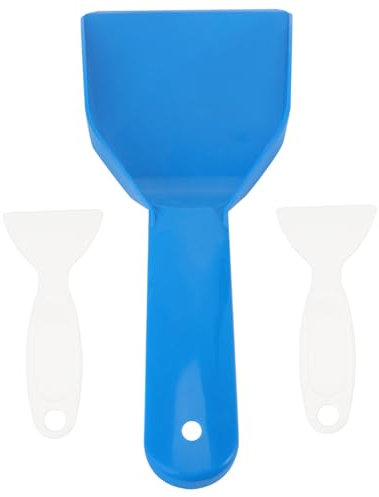 INOOMP Pala para Quitar Hielo del Refrigerador y Congelador, Juego De 3 Piezas (1 Grande 2 Pequeñas), Herramienta Ergonómica De Plástico Duradero para Descongelación y Limpieza Doméstica