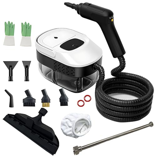 MOZMY Dampfreiniger Hochdruck 2500W, mit 1600ml Wassertank, Tragbarer Dampfreiniger, Dampfreinigunger für Auto, Fenster, Küche & Haushalt (ohne akku)