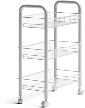 Vicco Rolling container Tarro, White, 45 x 64 cm with 3 storage compartments