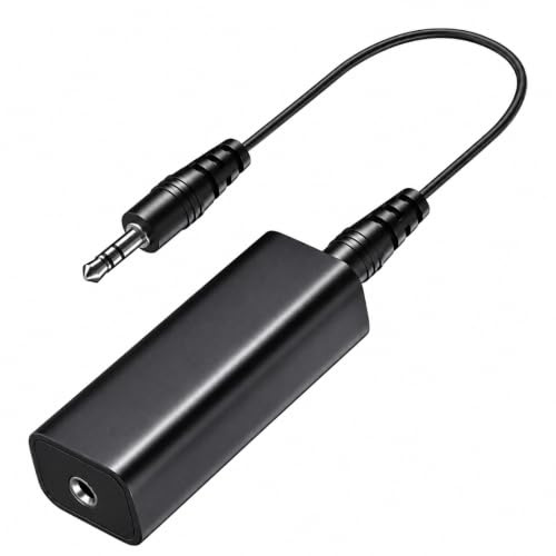 Ground Loop Isolator 3.5mm Audio Noise Filter, Eliminate Humming and Buzzing Completely for Car Audio, Home Stereo System and PC Speakers, Plug and Play
