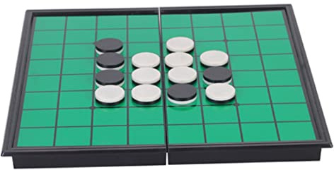Tsawntd Othello portátil Plegable Othello Juego Reversi Estrategia Juego de Mesa Verde portátil Reversi Plegable Tablero Estrategia