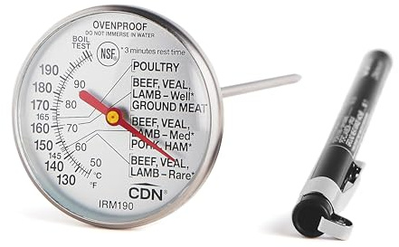 CDN Meat/Poultry Ovenproof Thermometer, 54 to 88 C