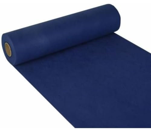Papstar 84321 Tischläufer, stoffähnlich, Vlies soft selection dunkelblau auf Rolle, 24 m x 40 cm
