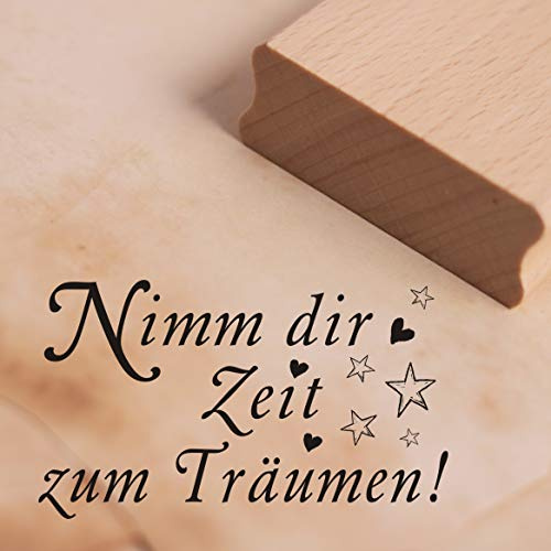 Stämpla ta dig tid att drömma – Stämpel Stjärnor ca 48 x 28 mm