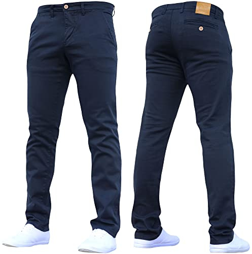 Crosshatch Mens 'Brooks' Stretch Chino Slim Fit Leg Trousers Jeans by JeanBase