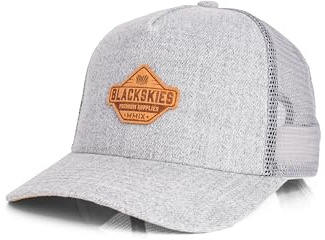 Blackskies® Essentials Trucker Baseballkeps för barn | Justerbar barnkeps för pojkar och flickor, snygg mössa, cool mössa, födelse, dop, toppmössa, GRÅ, L