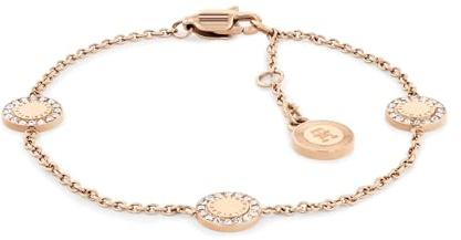 Tommy Hilfiger Jewelry Armband für Damen aus Edelstahl mit Charms, Verziert mit Kristallen - Erhältlich aus Gold, Rotgold oder Silber
