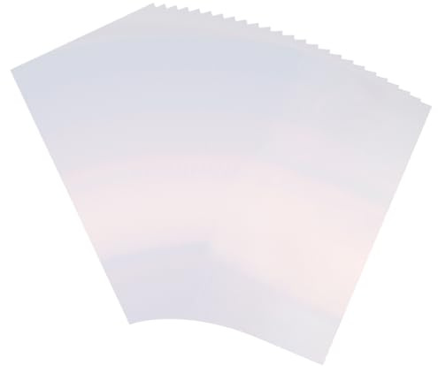 QUARKZMAN 50 ark värmeaktivt foliepapper, 20 x 29 cm laser silver folieöverföringsblad toner reaktiv folie överföringsfolie för pyssel gör-det-själv korttillverkning albumdekoration